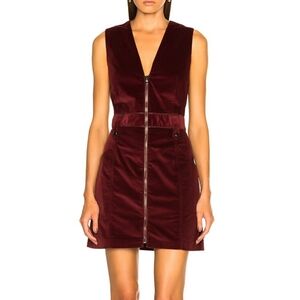 Veronica Beard Orial Corduroy Mini Dress in Bordeaux Red Women's Size 2